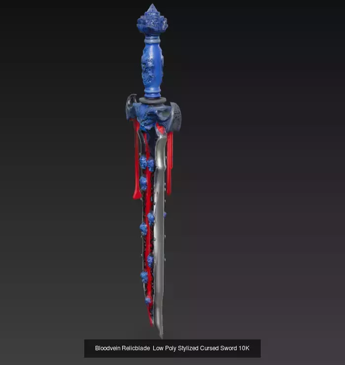 Cursed Flow Armory - Stylized Blood Energy Sword Pack 3D Model Collection_2