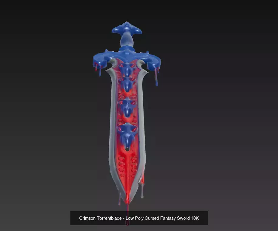 Cursed Flow Armory - Stylized Blood Energy Sword Pack 3D Model Collection_3