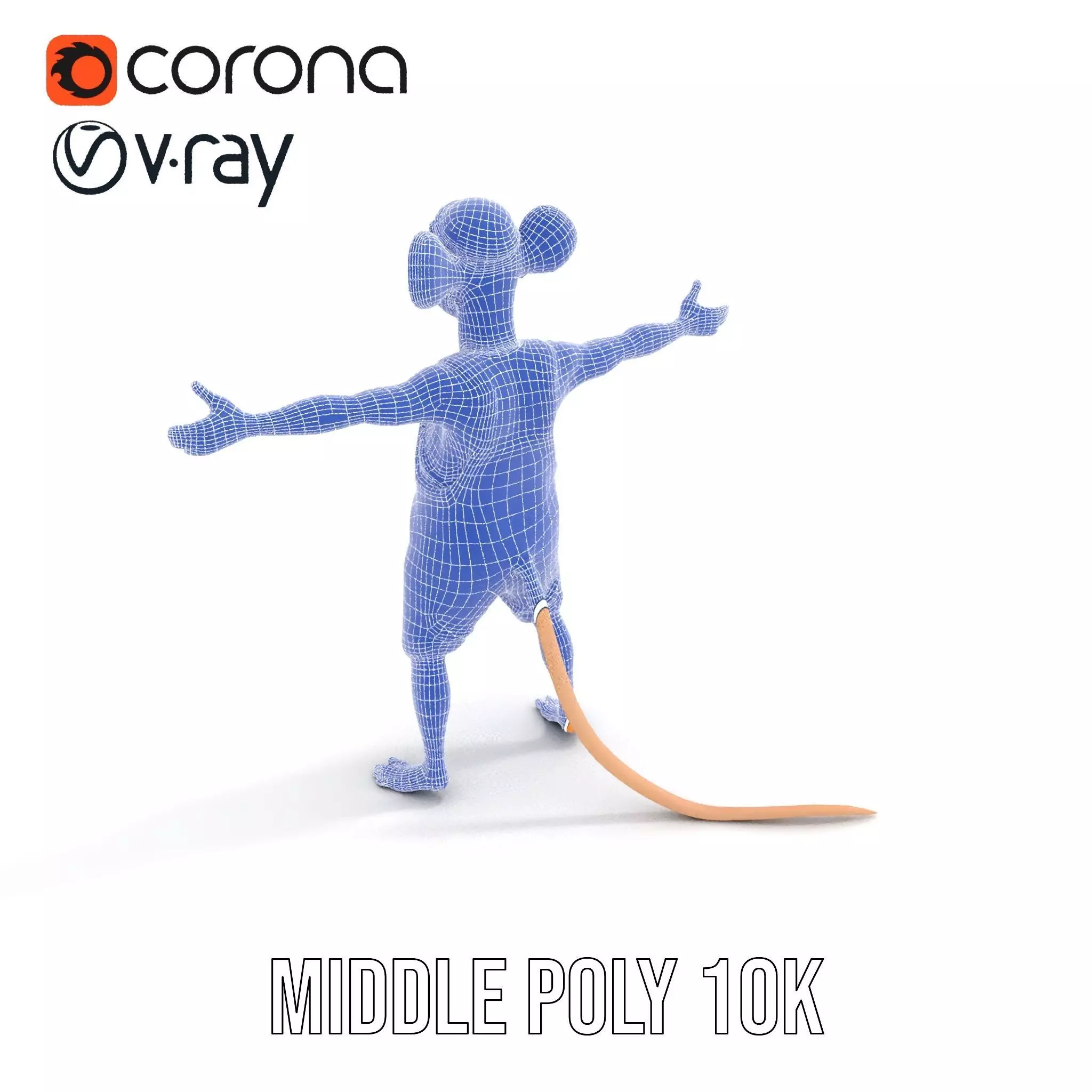 Adventurous Mouse Character model pack Low-poly 3D model_24