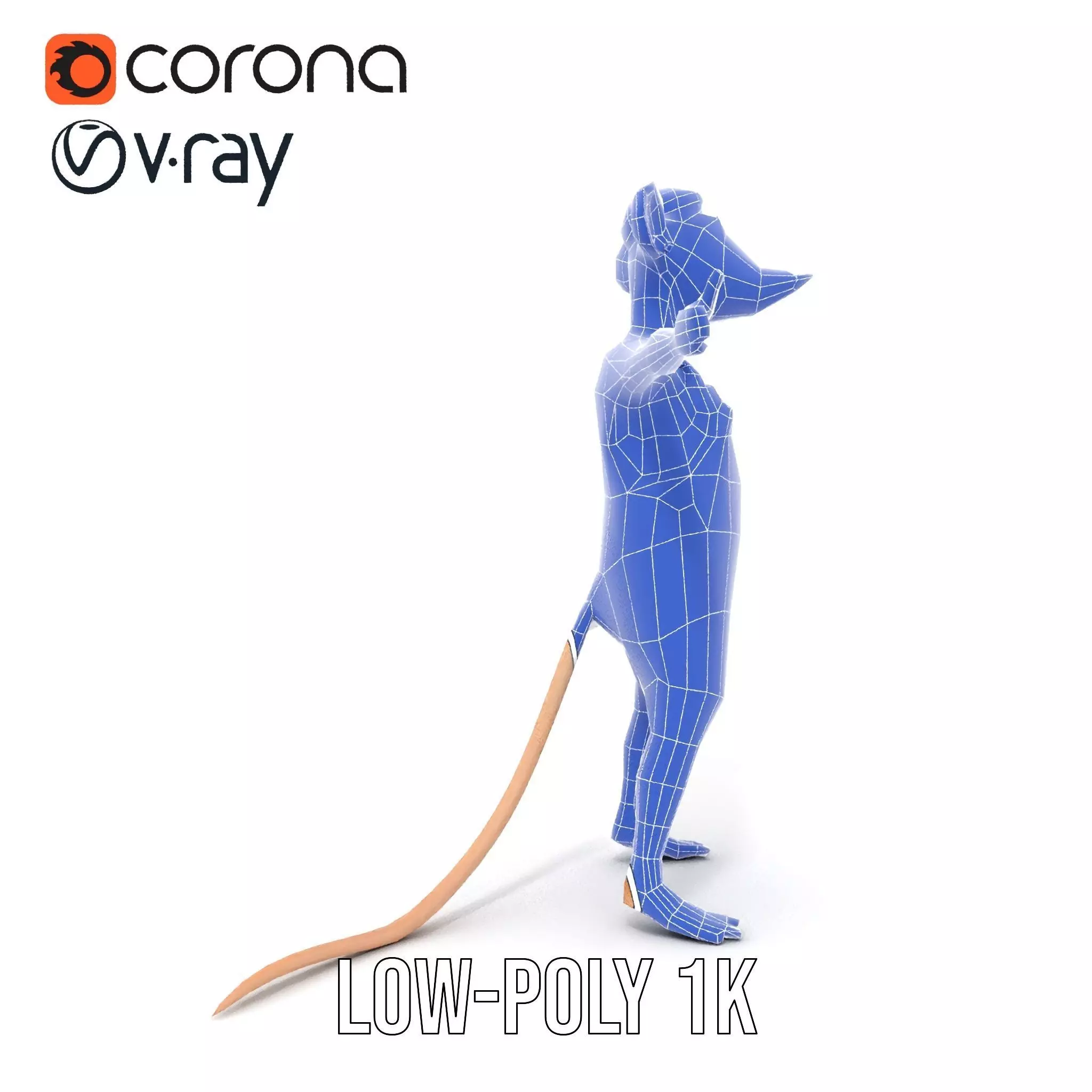 Adventurous Mouse Character model pack Low-poly 3D model_31