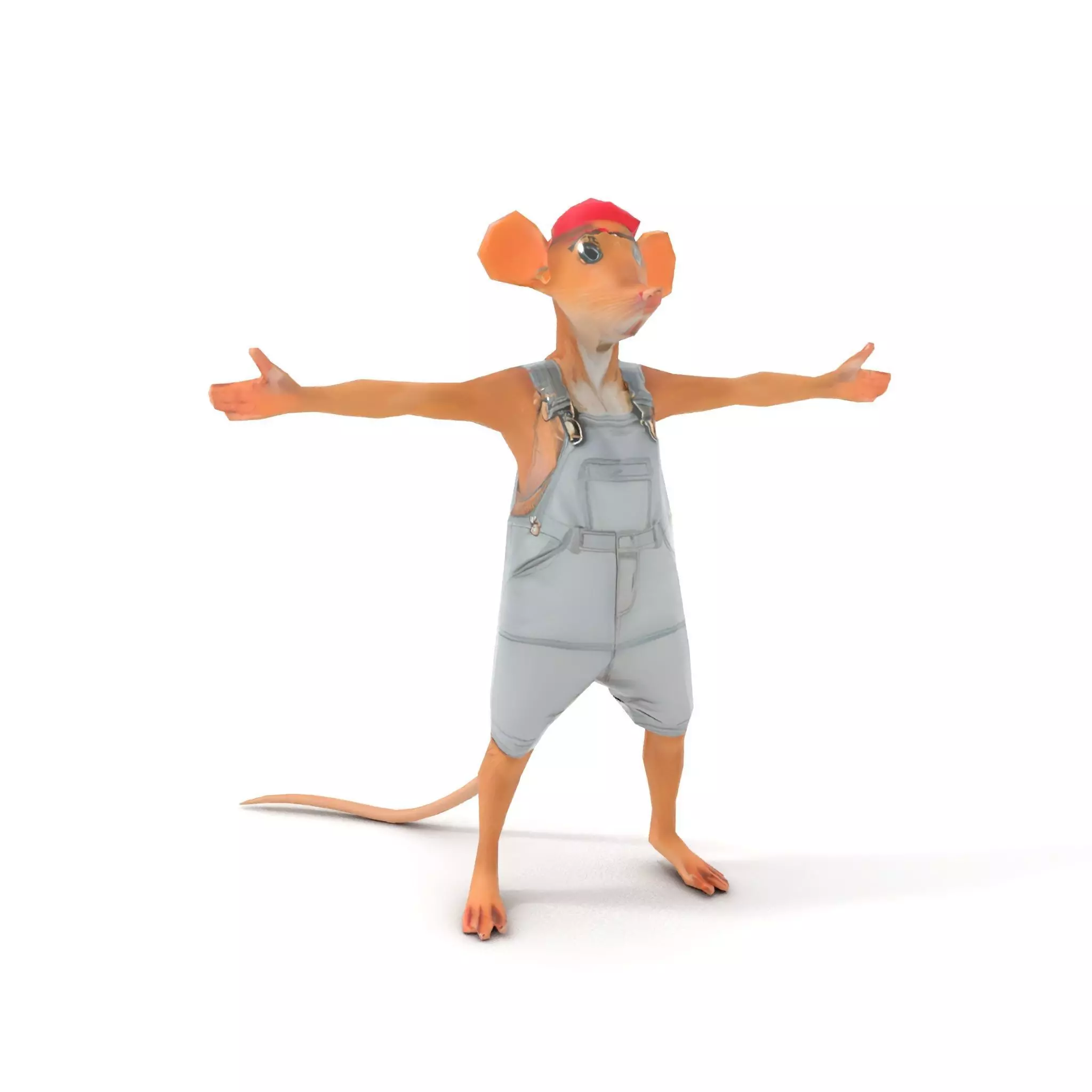 Adventurous Mouse Character model pack Low-poly 3D model_14