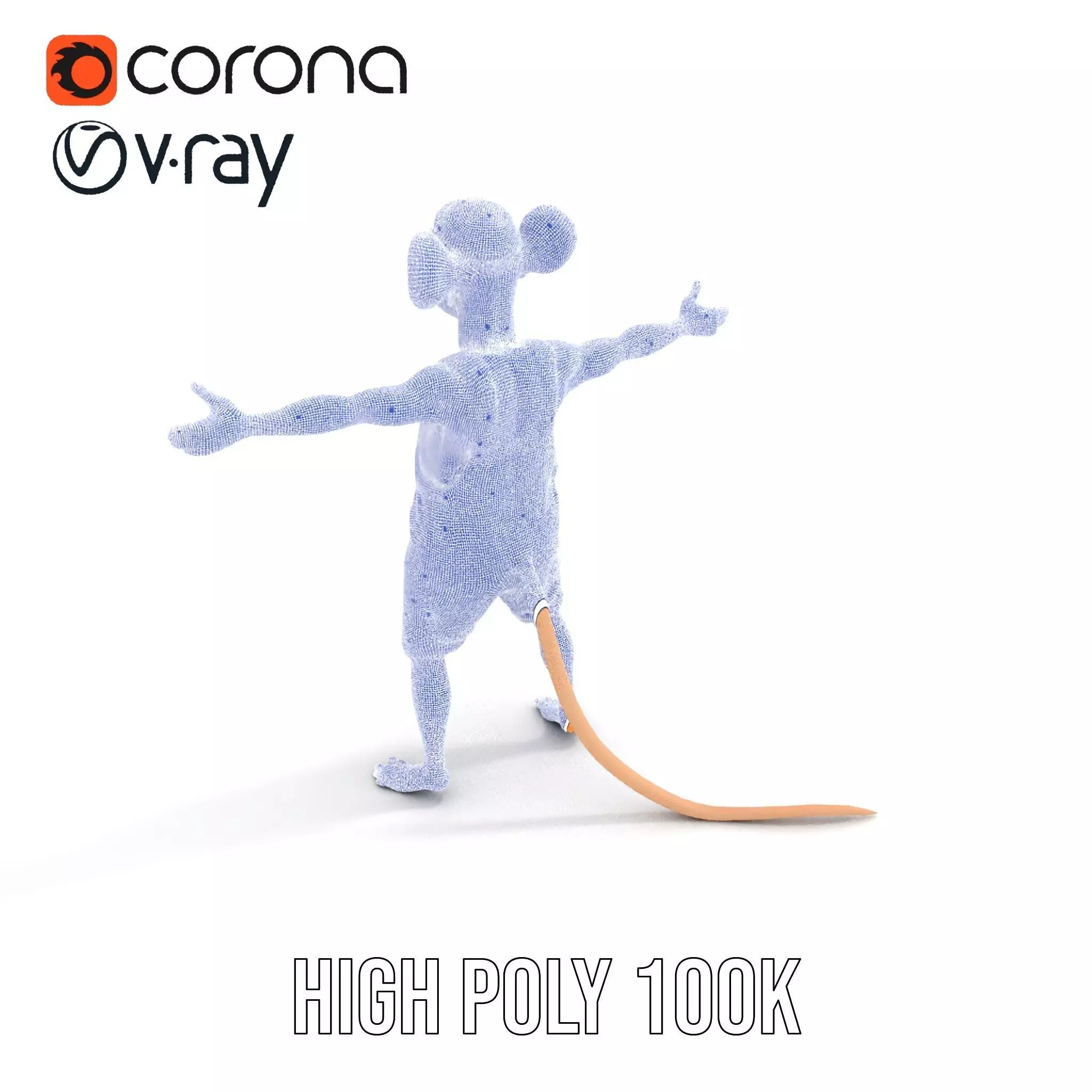 Adventurous Mouse Character model pack Low-poly 3D model_29