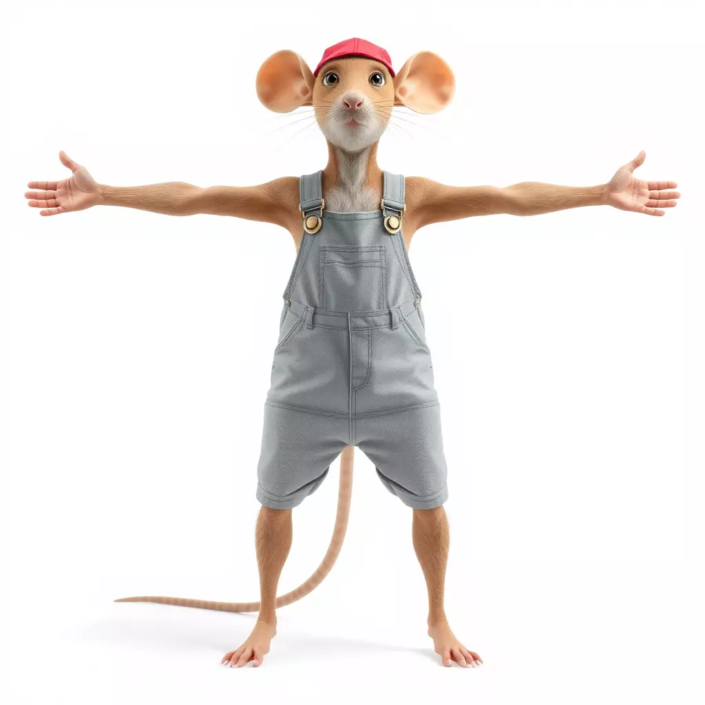 Adventurous Mouse Character model pack Low-poly 3D model_2