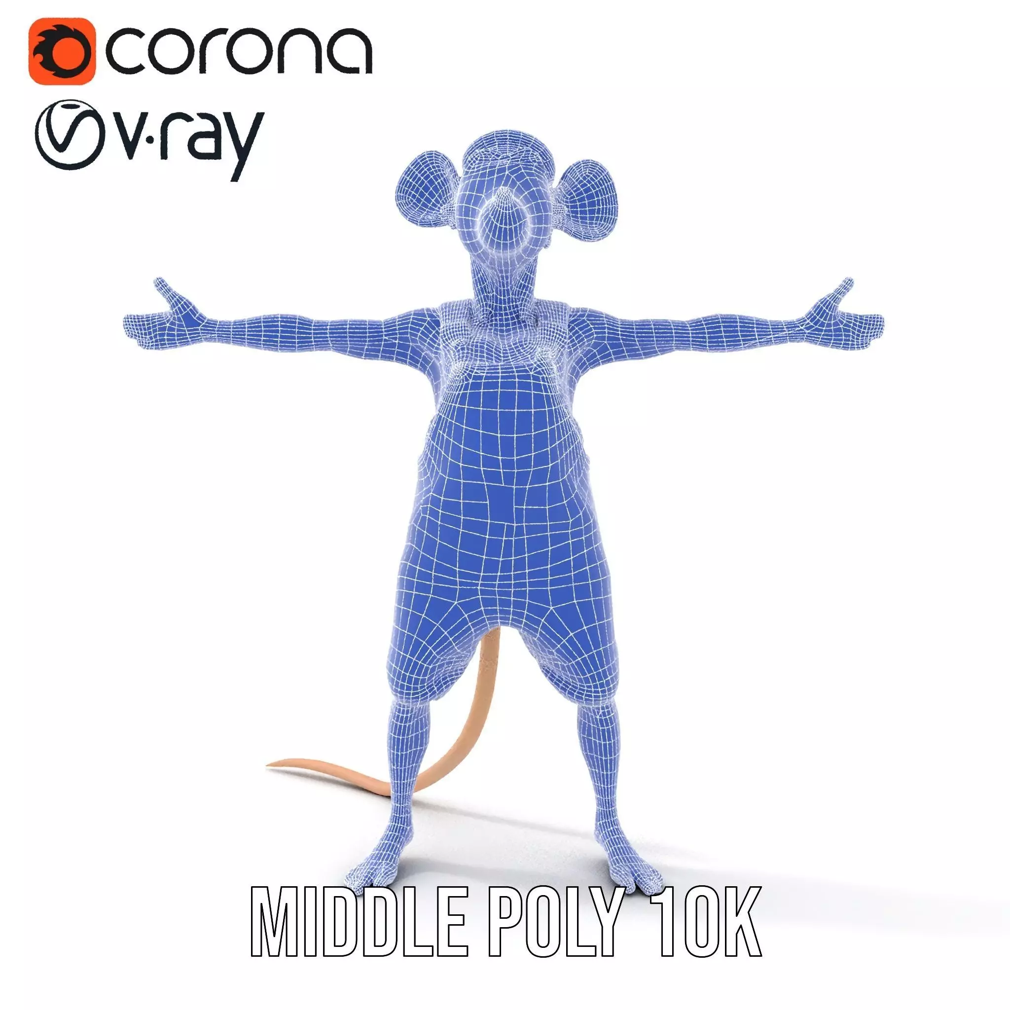 Adventurous Mouse Character model pack Low-poly 3D model_30