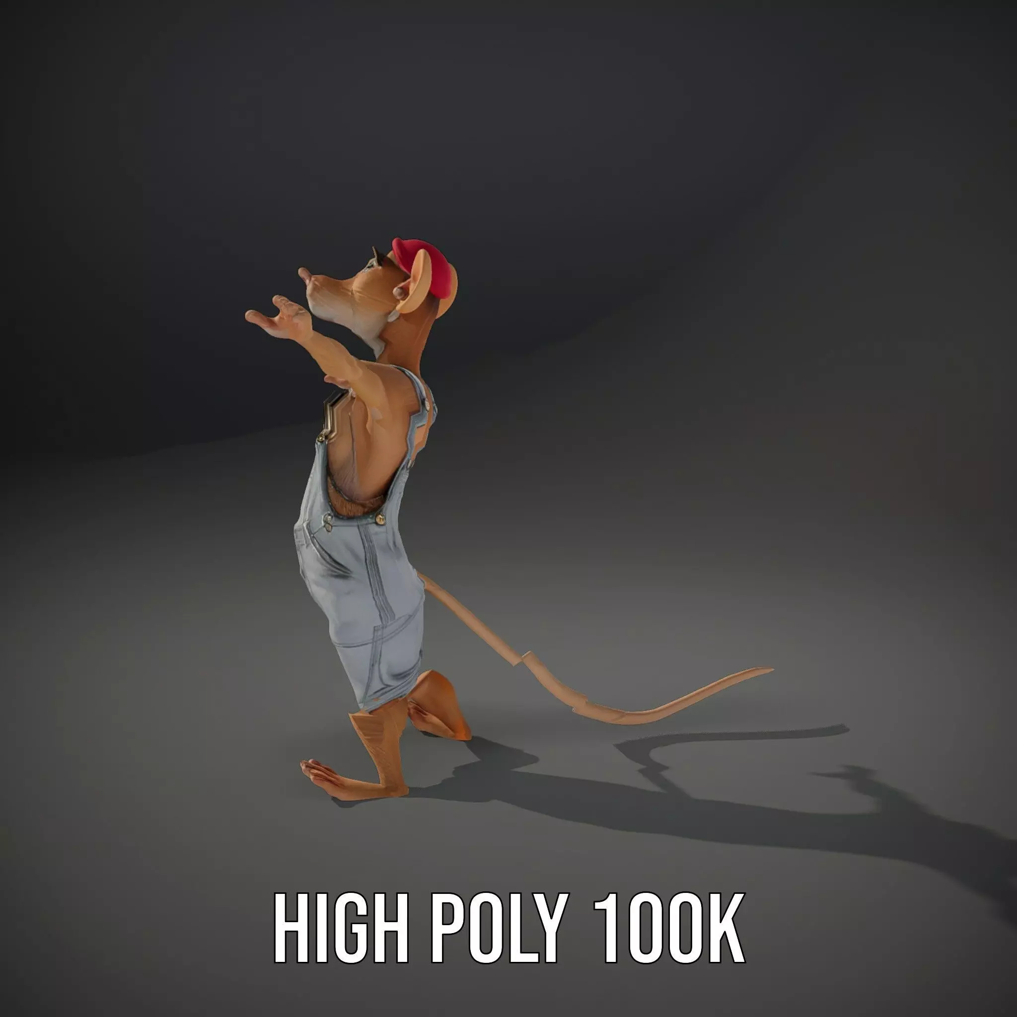 Adventurous Mouse Character model pack Low-poly 3D model_8