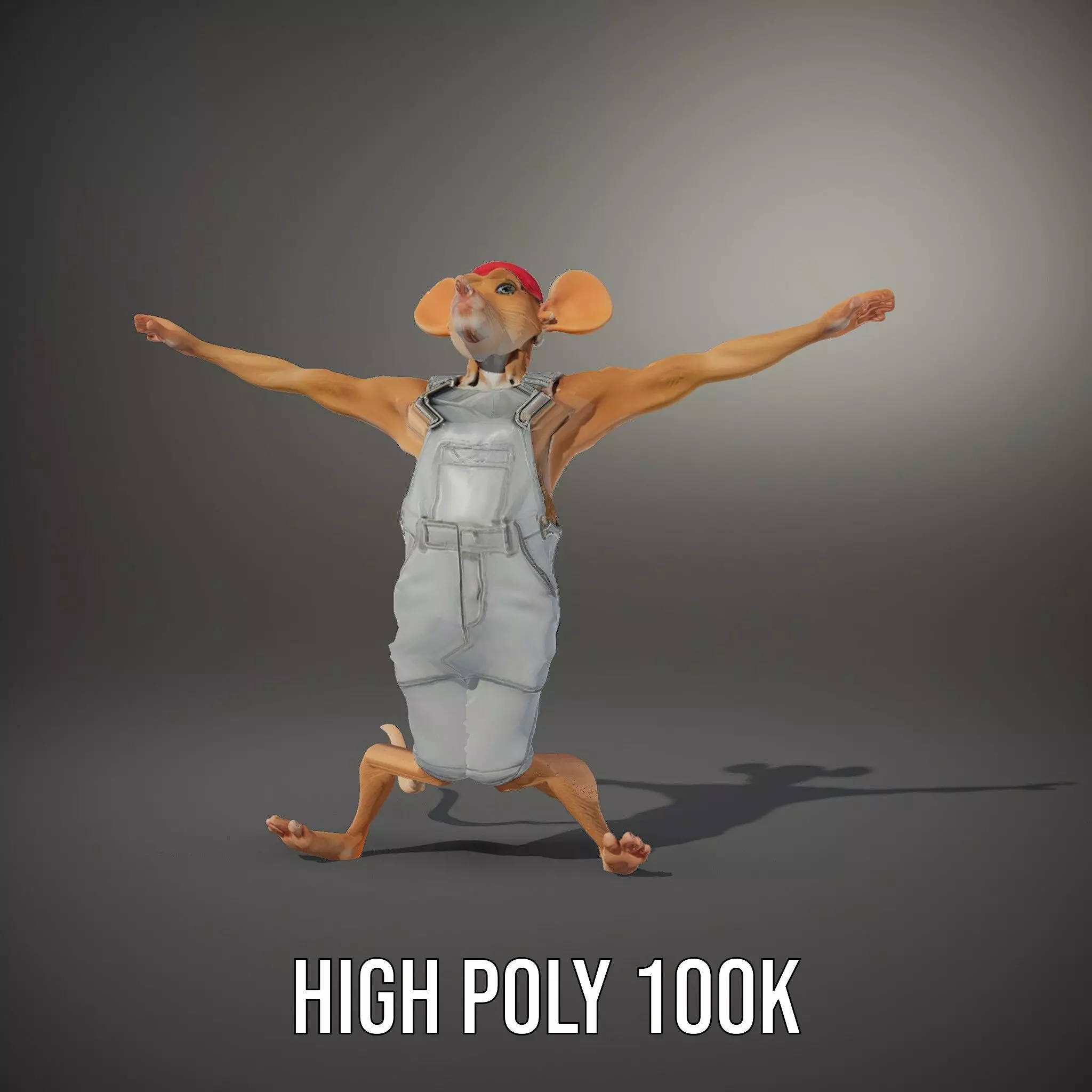 Adventurous Mouse Character model pack Low-poly 3D model_12