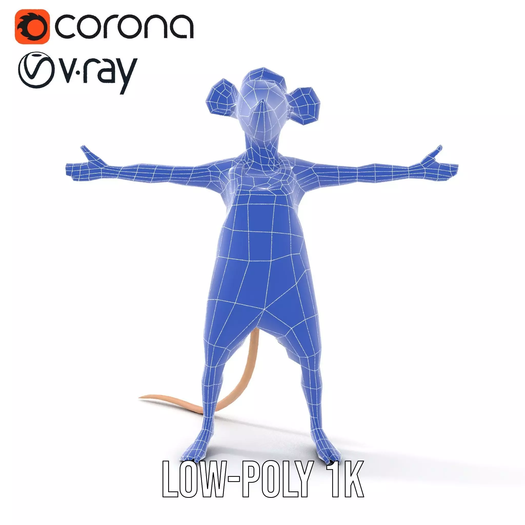 Adventurous Mouse Character model pack Low-poly 3D model_22