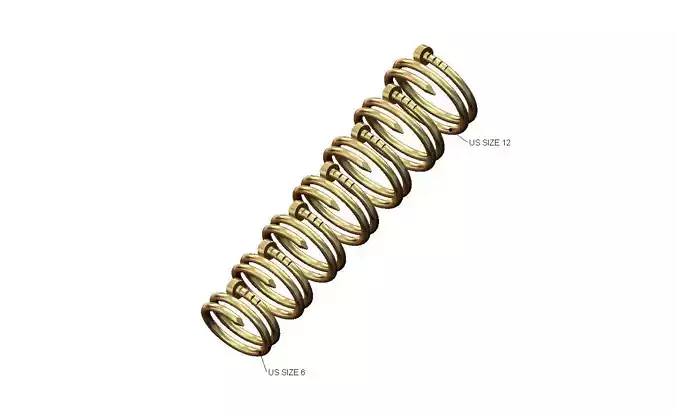 Double nail helix fashion brand ring US sizes 6to12