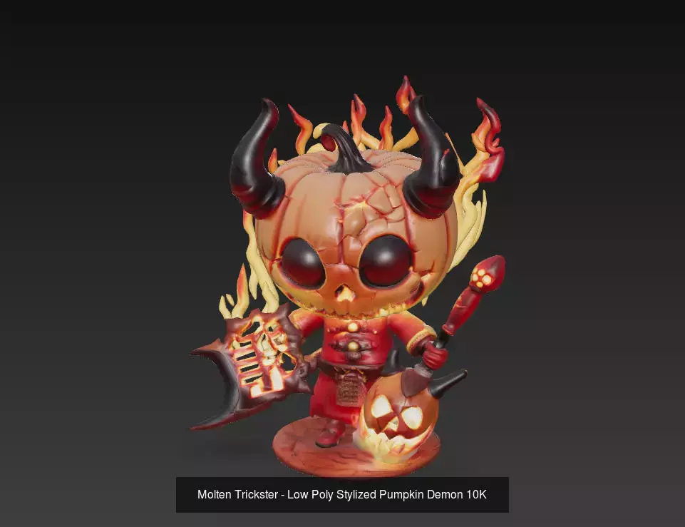 Halloween Inferno Collection - Stylized Pumpkin Demons 10K _1