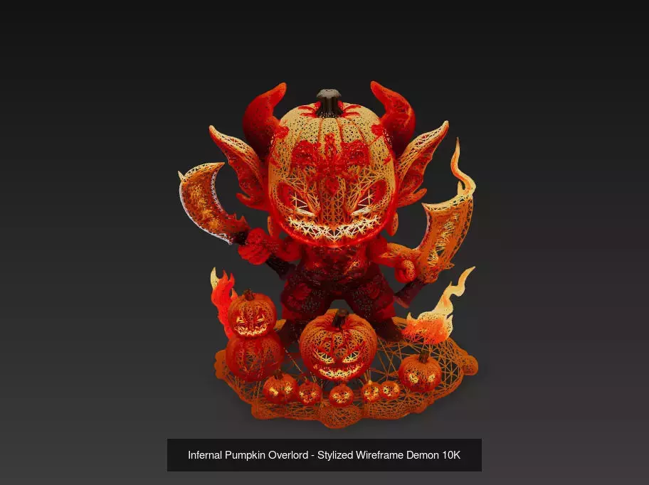 Halloween Inferno Collection - Stylized Pumpkin Demons 10K _3