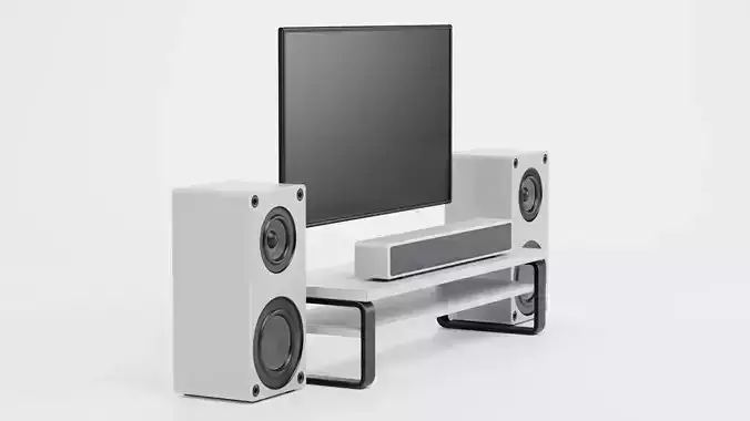 TV Unit with Flat Screen and Sound System V3 - Home Cinema