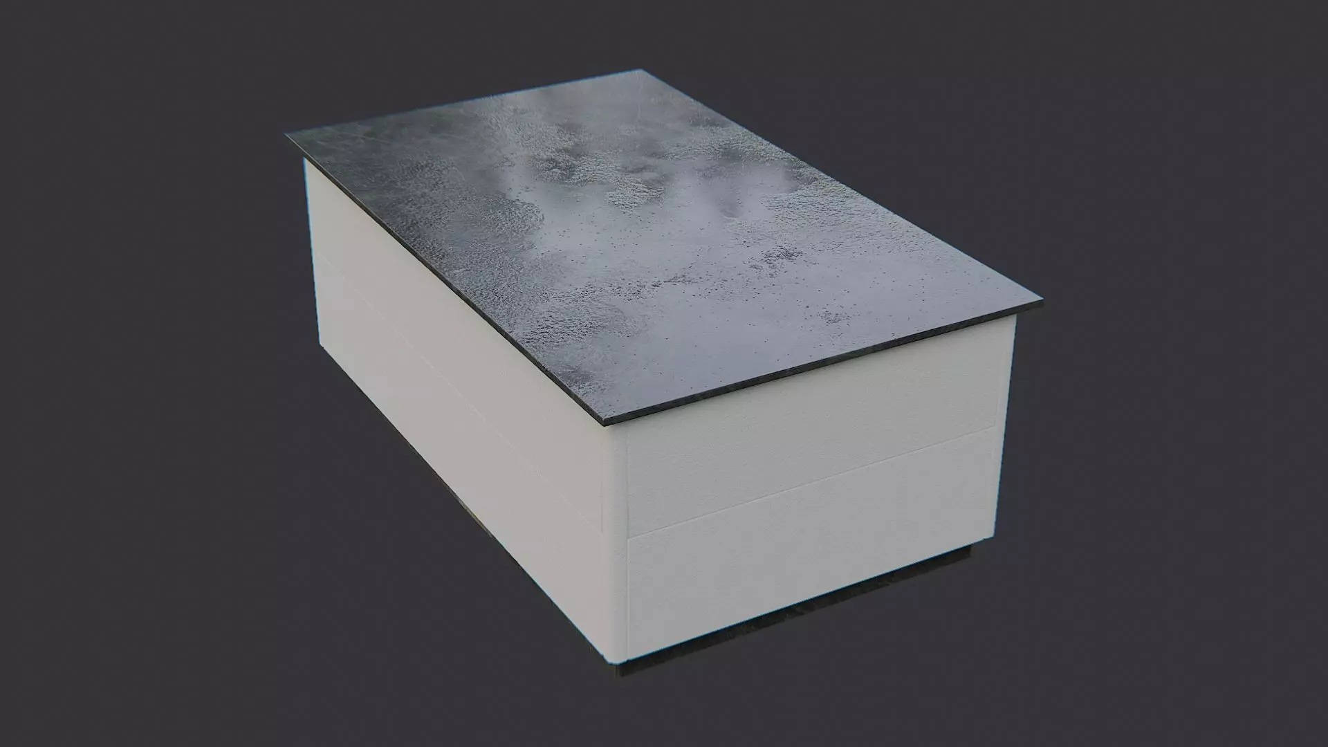 Lab Counter with Dark Top and White Base Low-poly 3D model_3