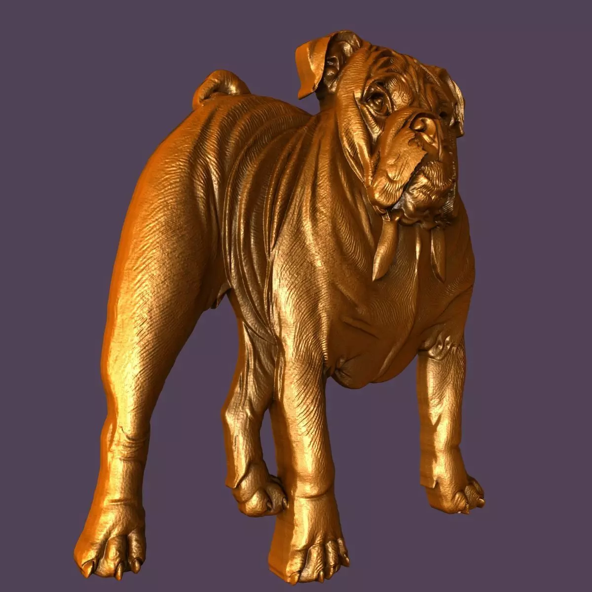 3d models for 3d printer English Bulldog 3D model_1