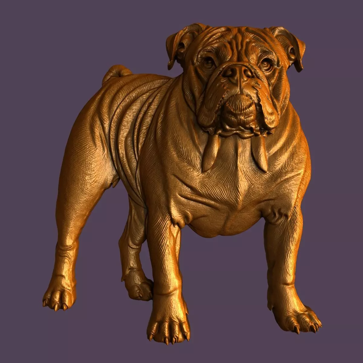 3d models for 3d printer English Bulldog 3D model_0
