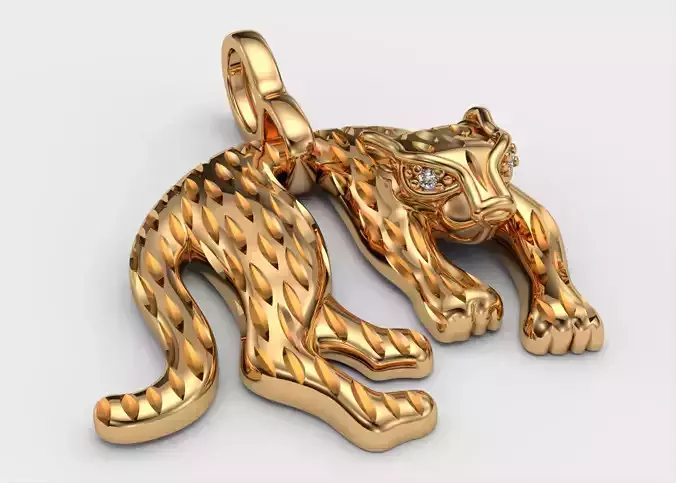 Pingente Pantera diamantado