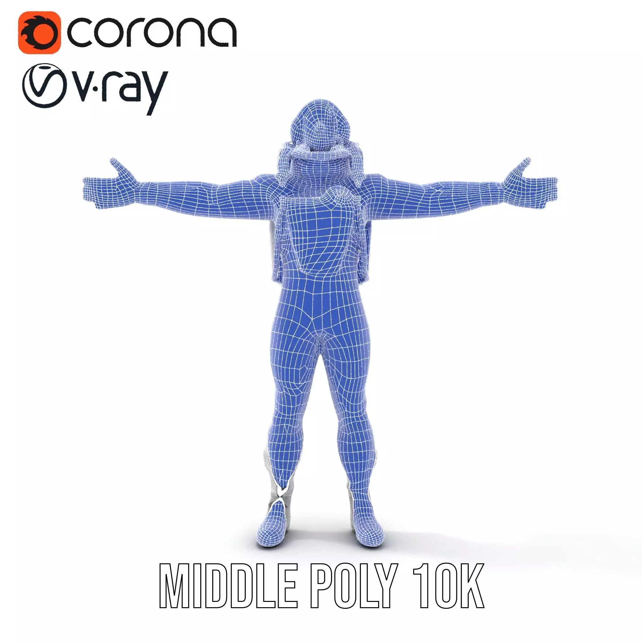 White Space Suit model pack Low-poly 3D model_29