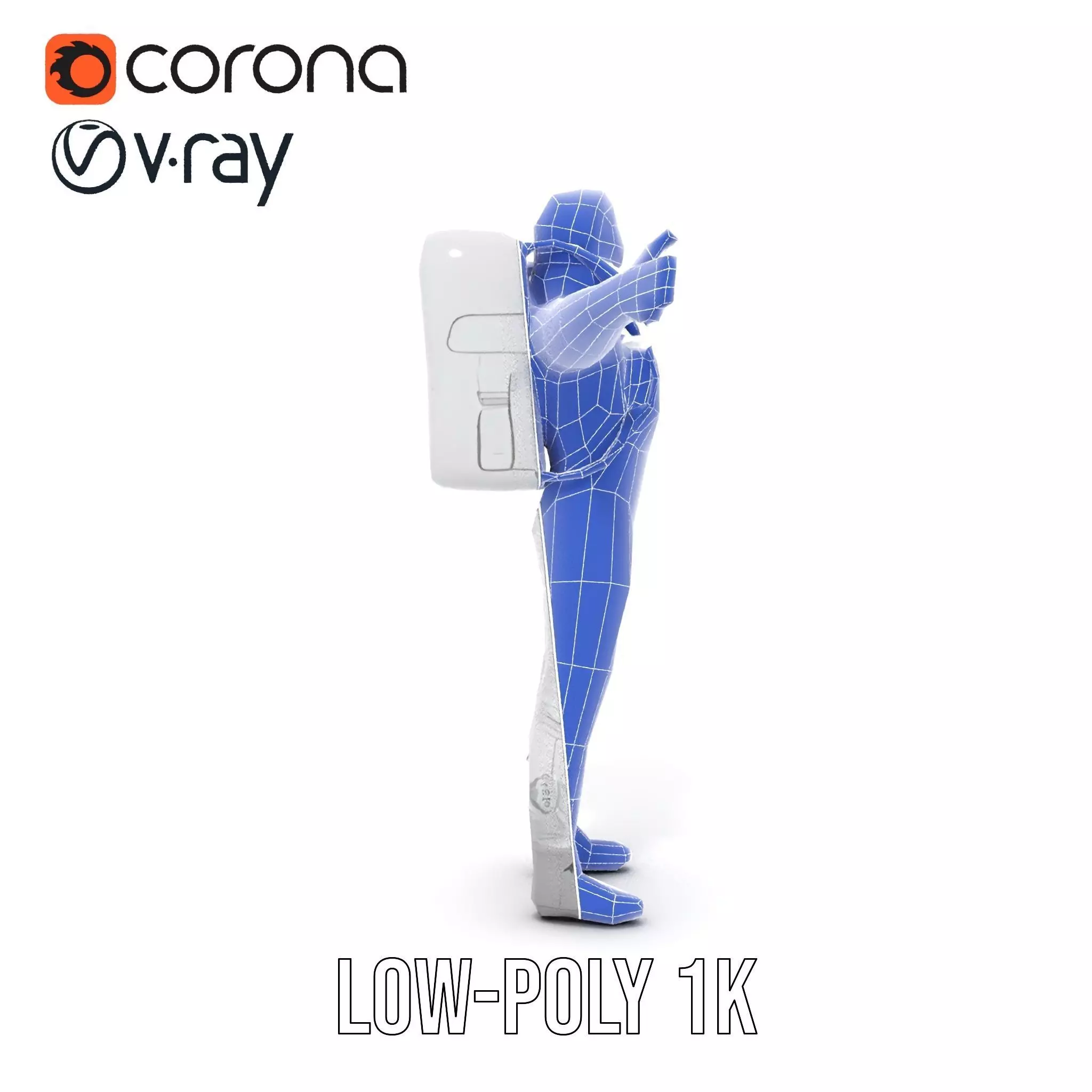 White Space Suit model pack Low-poly 3D model_17