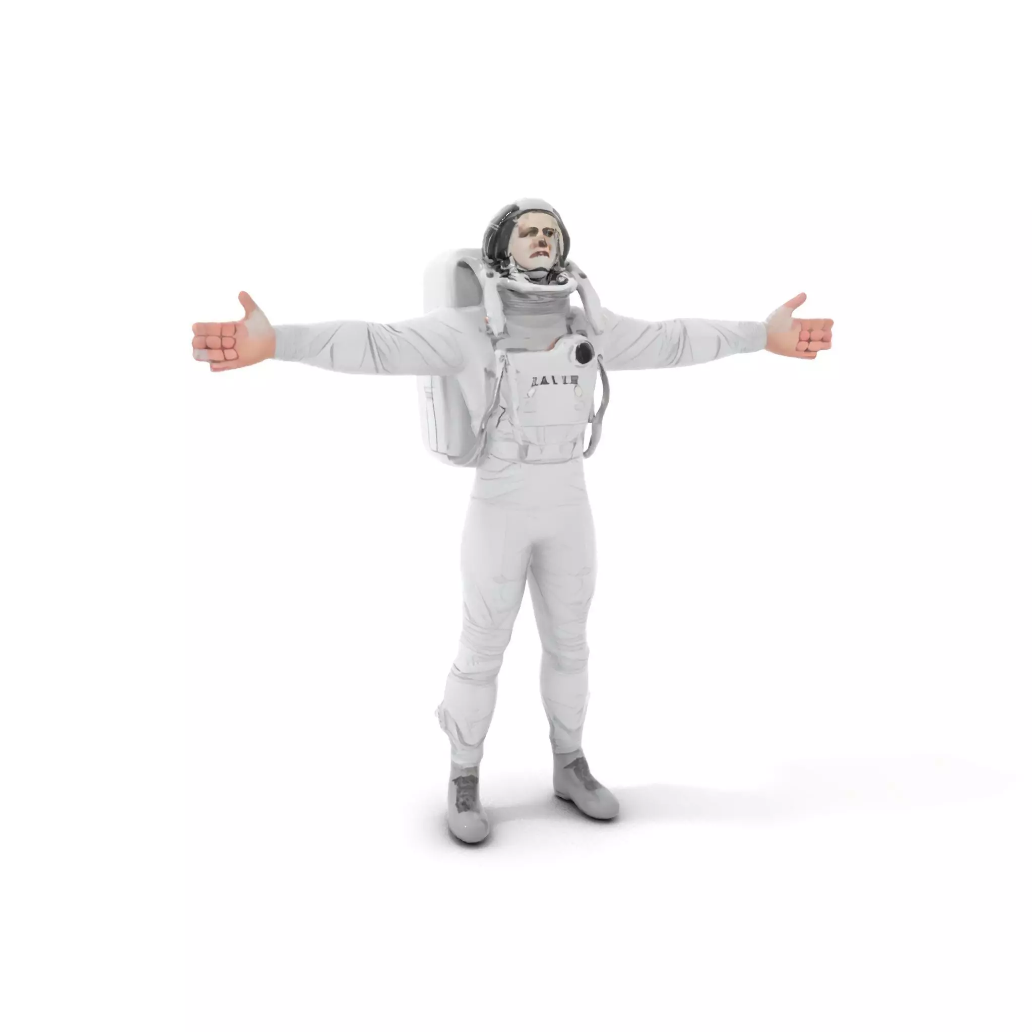 White Space Suit model pack Low-poly 3D model_5