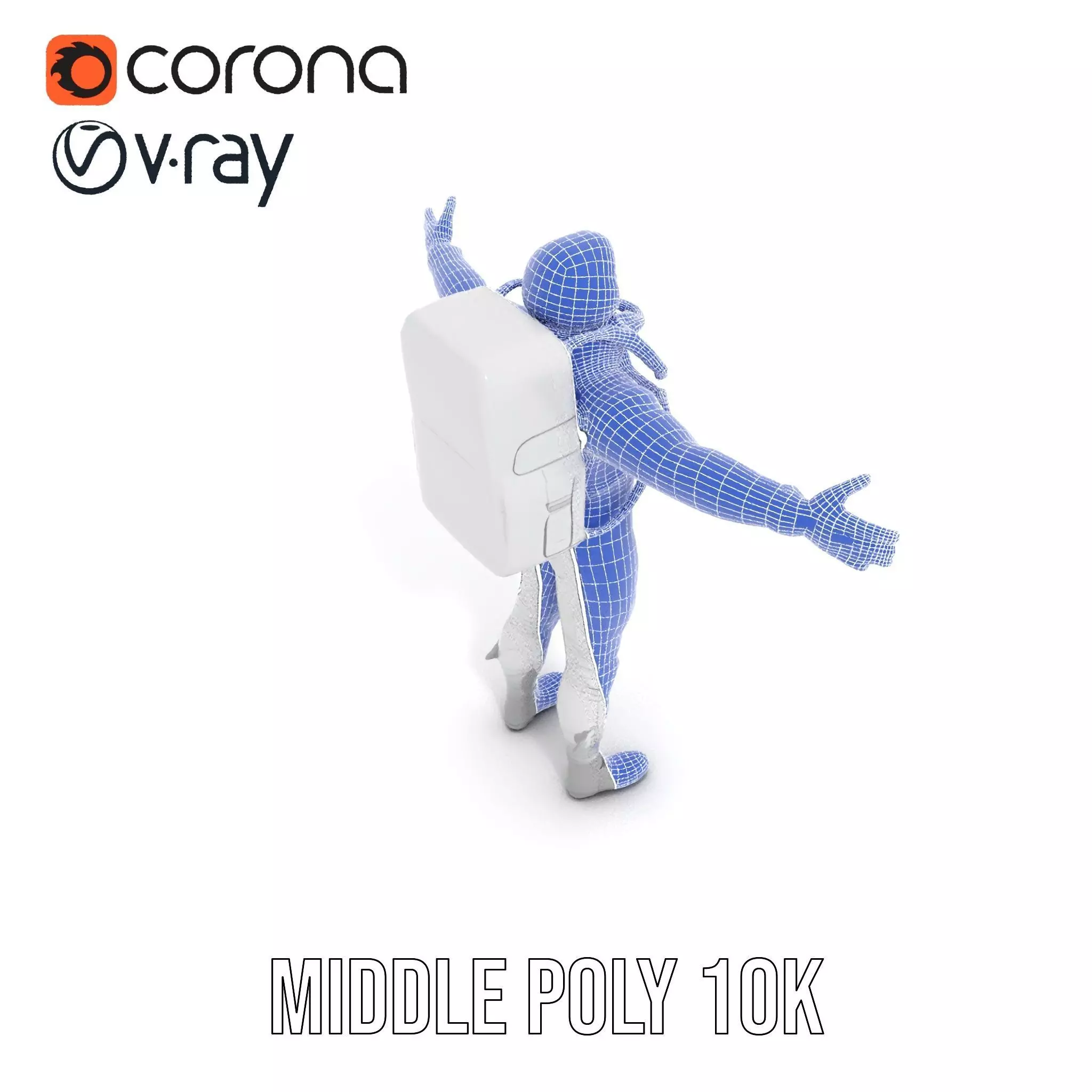 White Space Suit model pack Low-poly 3D model_27