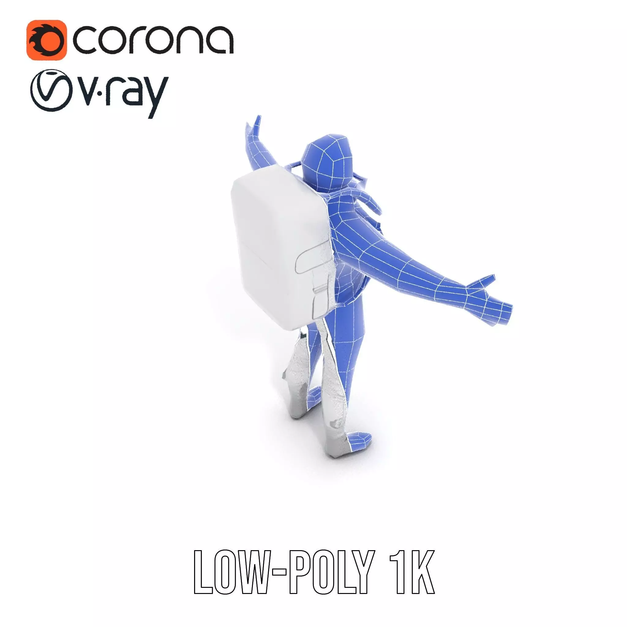 White Space Suit model pack Low-poly 3D model_30