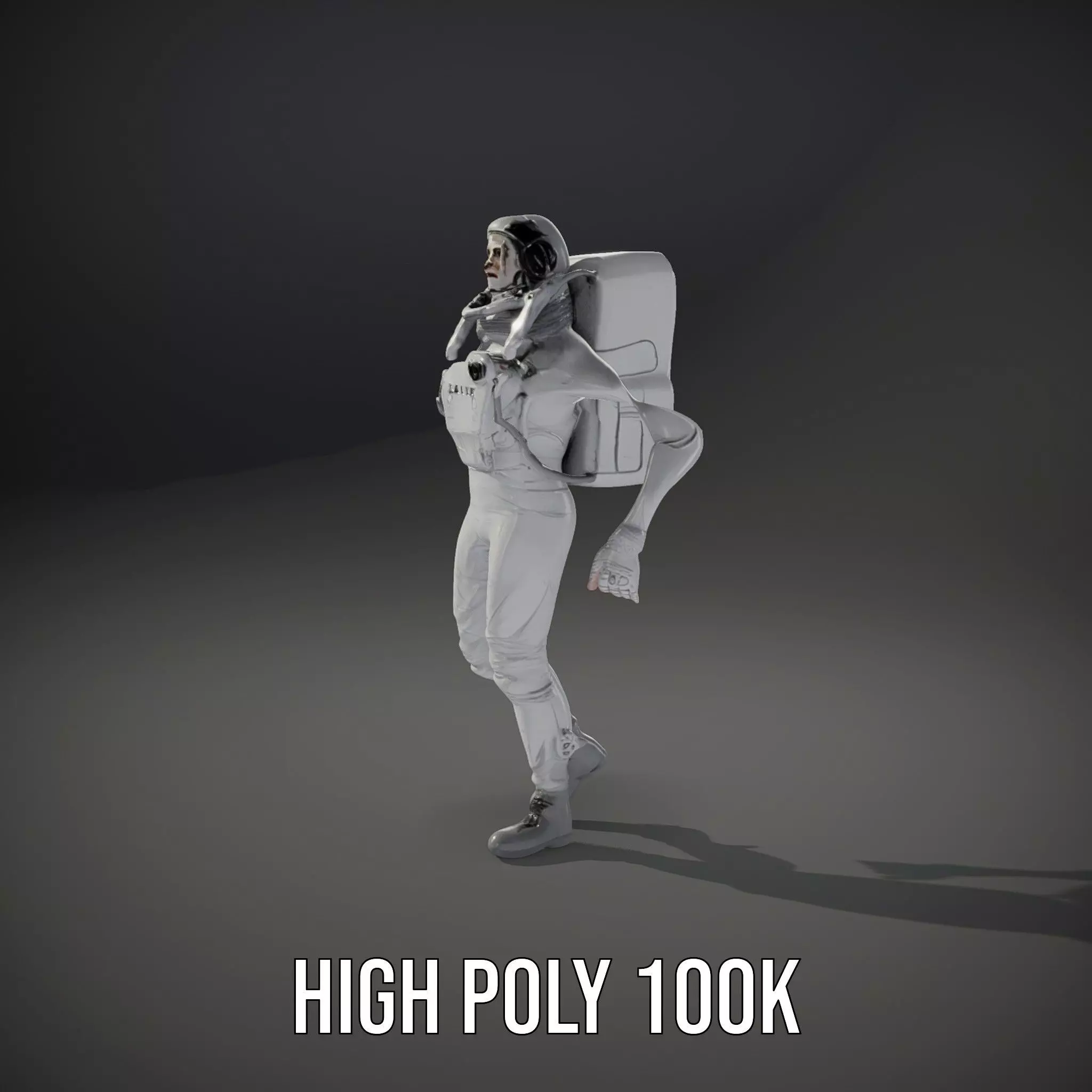 White Space Suit model pack Low-poly 3D model_8