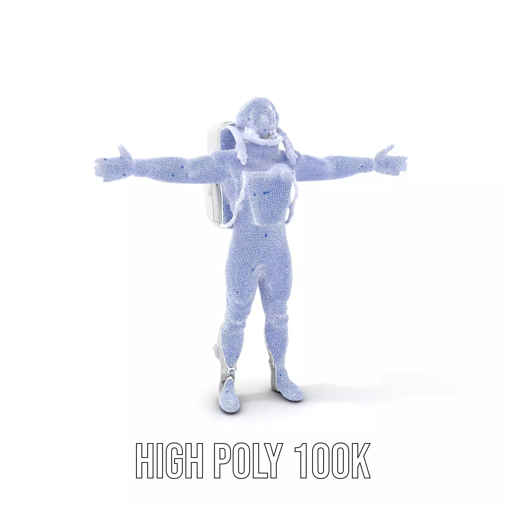 White Space Suit model pack Low-poly 3D model_4