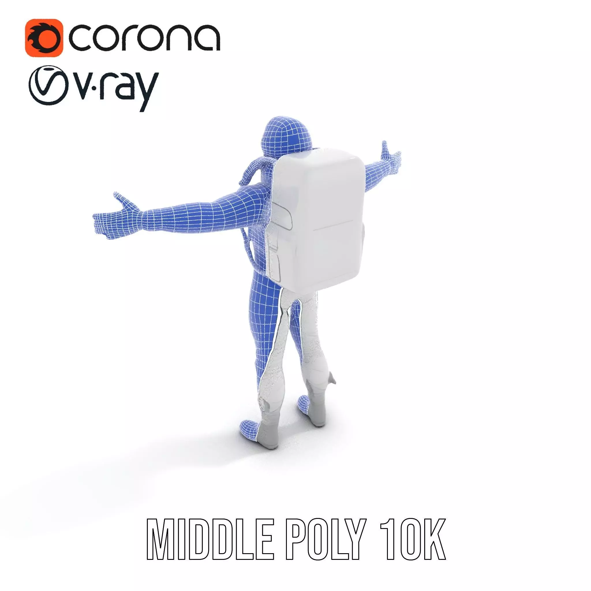 White Space Suit model pack Low-poly 3D model_21