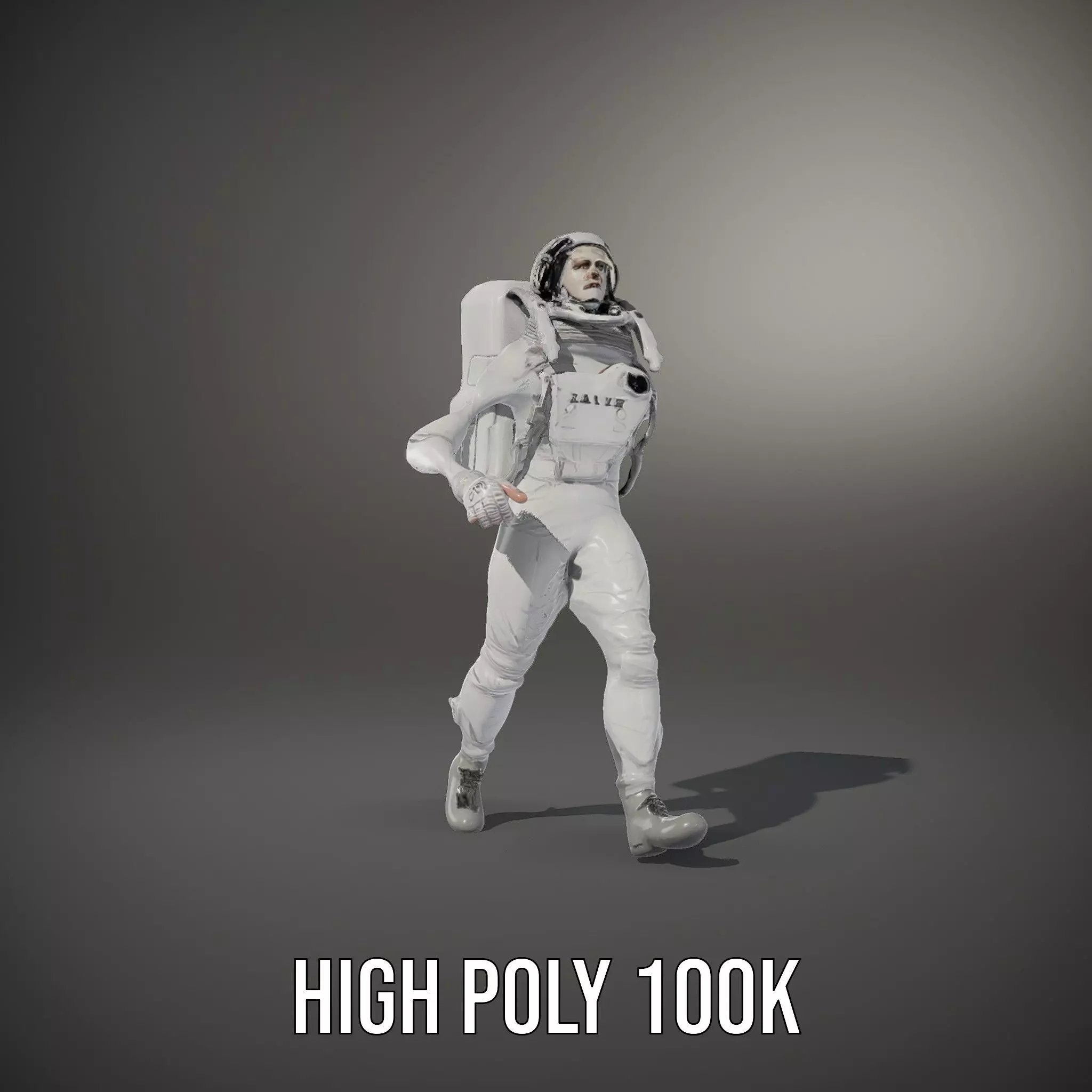 White Space Suit model pack Low-poly 3D model_10