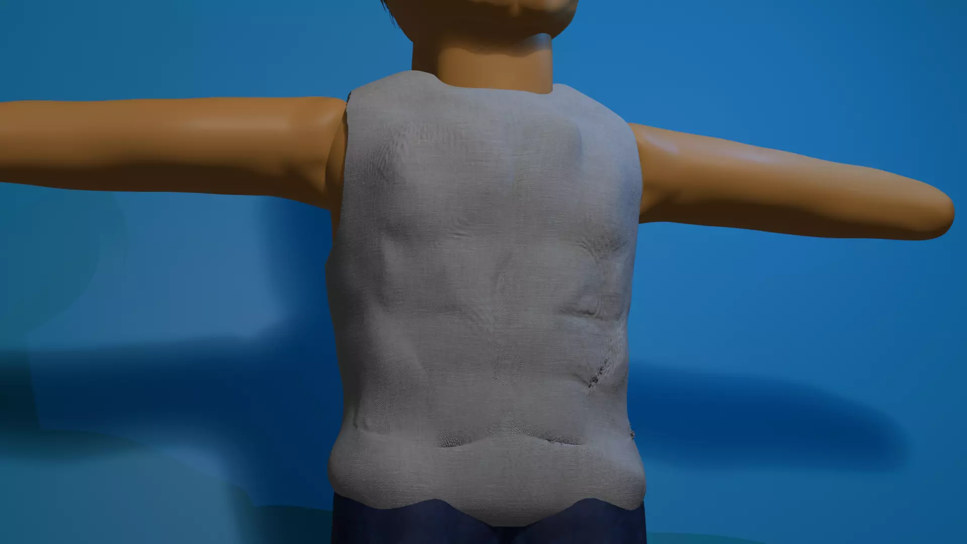 Advanced Man Model Eye Tracking No Rig Disconected Limbs Low-poly 3D model_2