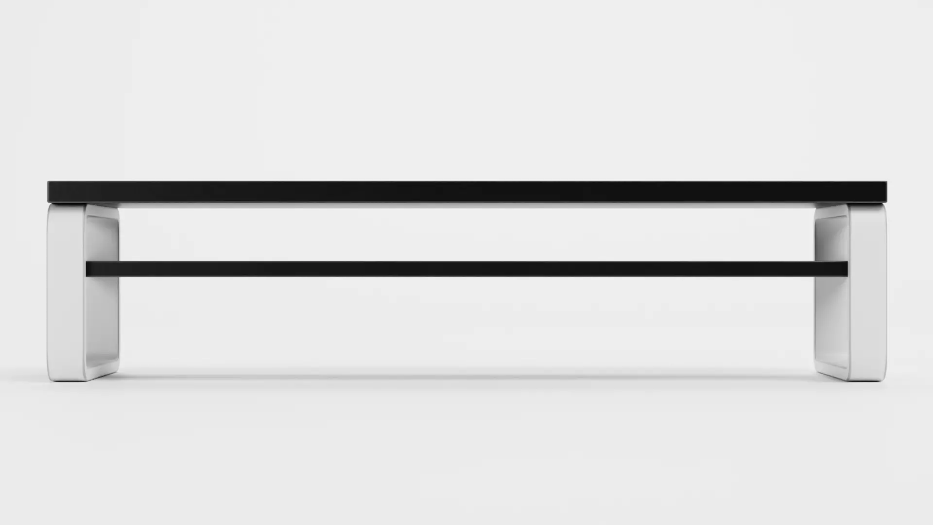 TV Table V2 - Universal Black Console Low-poly 3D model_1