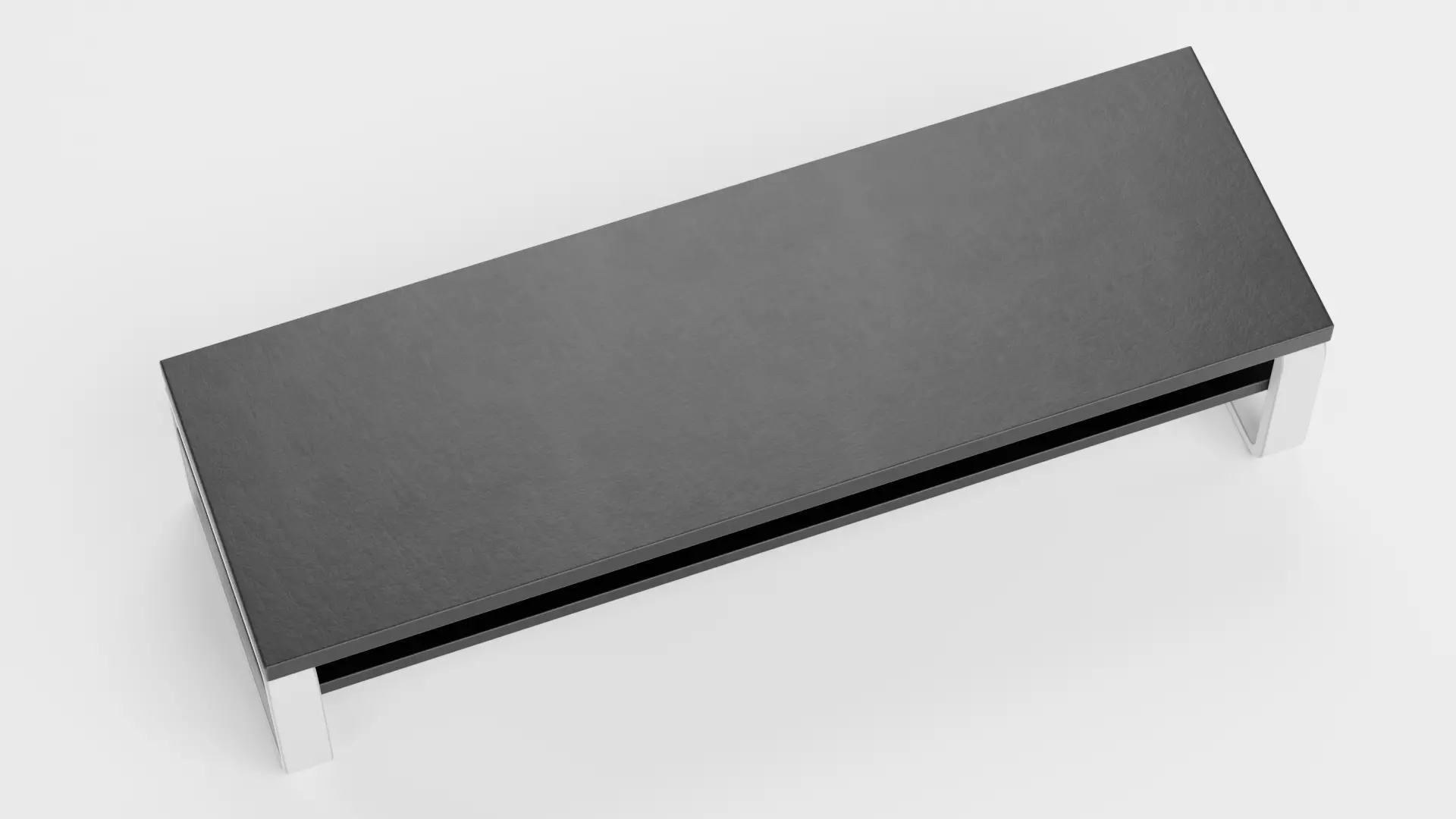 TV Table V2 - Universal Black Console Low-poly 3D model_6