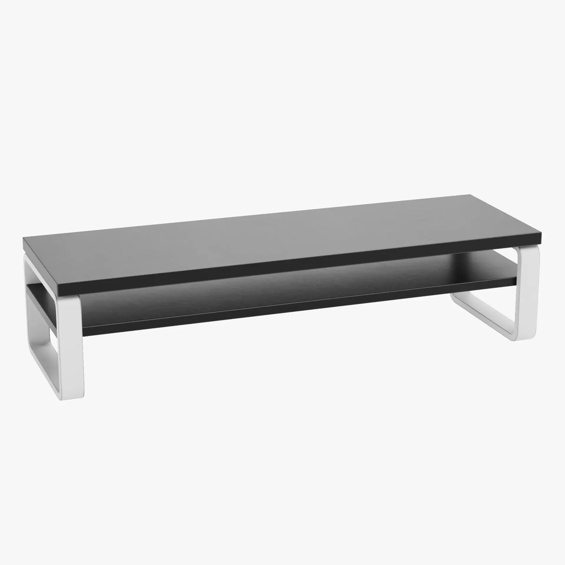 TV Table V2 - Universal Black Console Low-poly 3D model_11