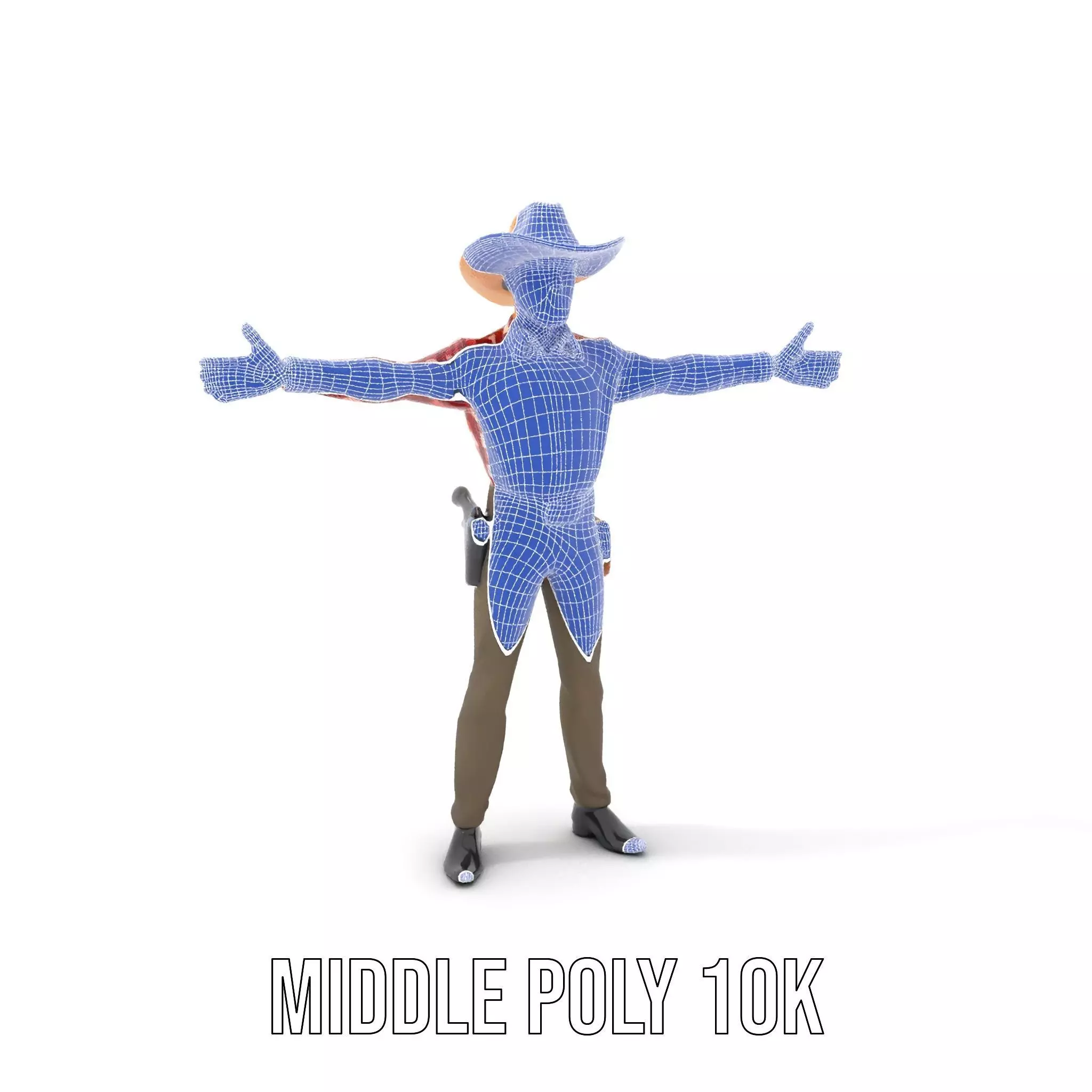 Cowboy Outfit Character model pack Low-poly 3D model_19