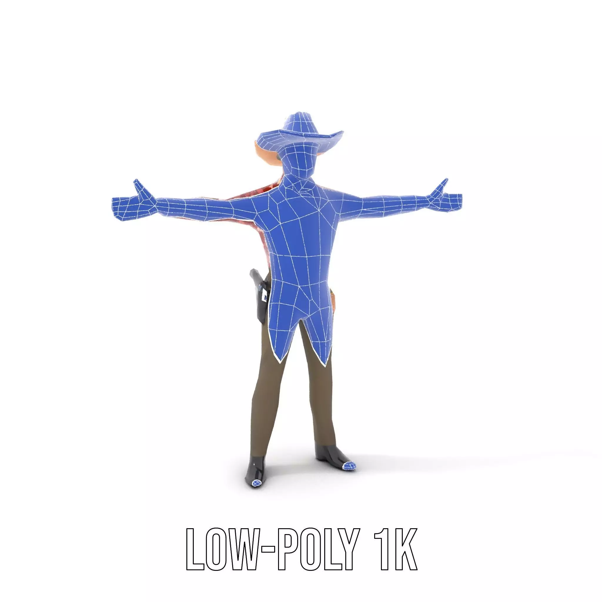 Cowboy Outfit Character model pack Low-poly 3D model_25