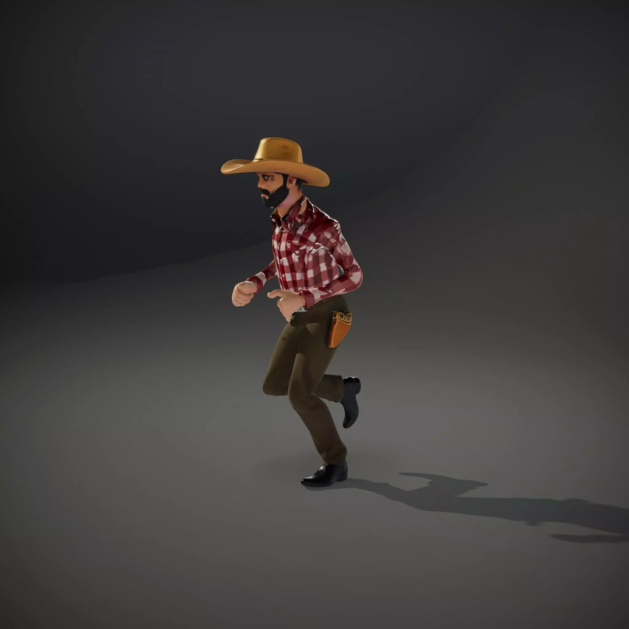 Cowboy Outfit Character model pack Low-poly 3D model_33