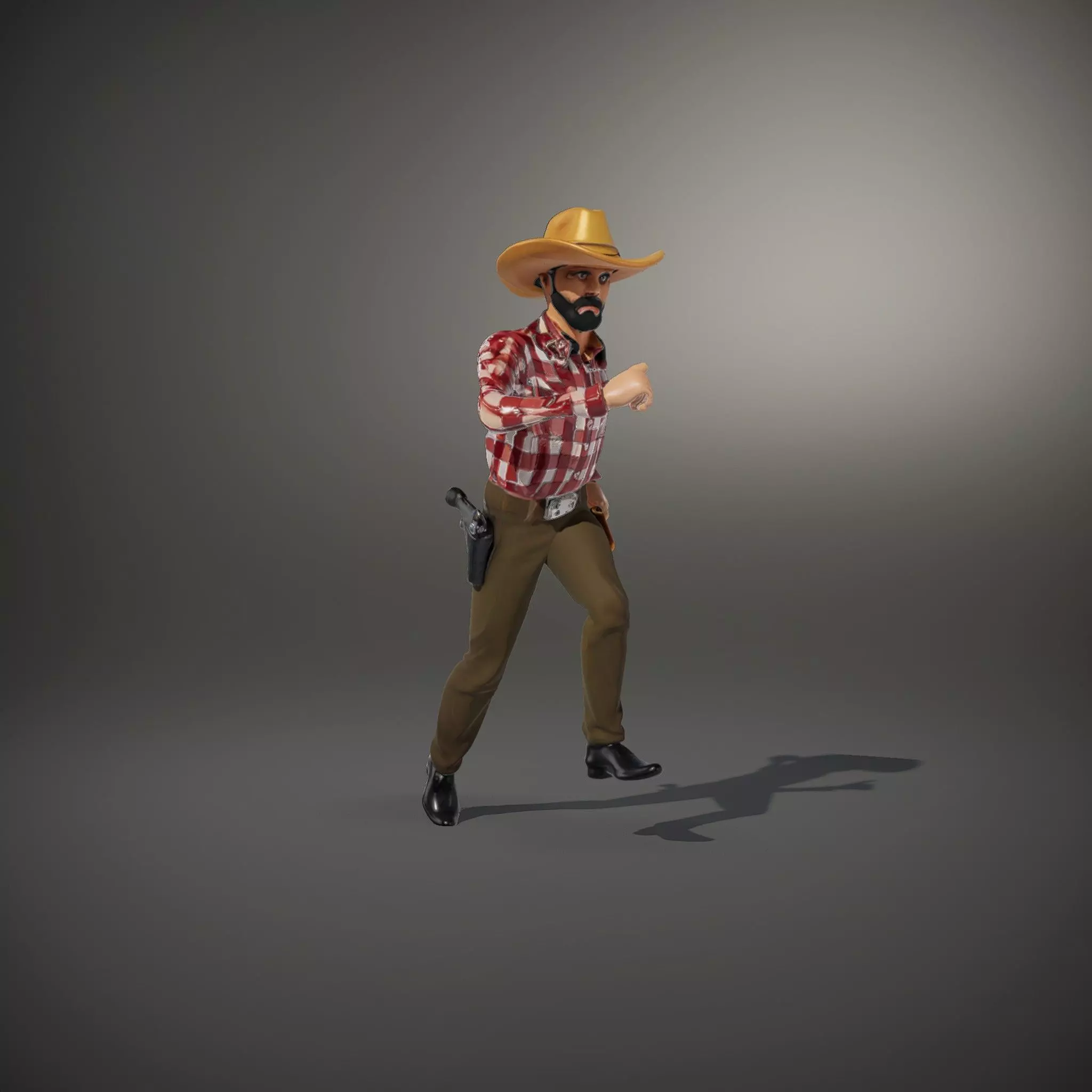 Cowboy Outfit Character model pack Low-poly 3D model_34