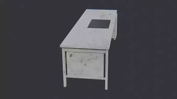 Vintage conference desk wood top rubber pad