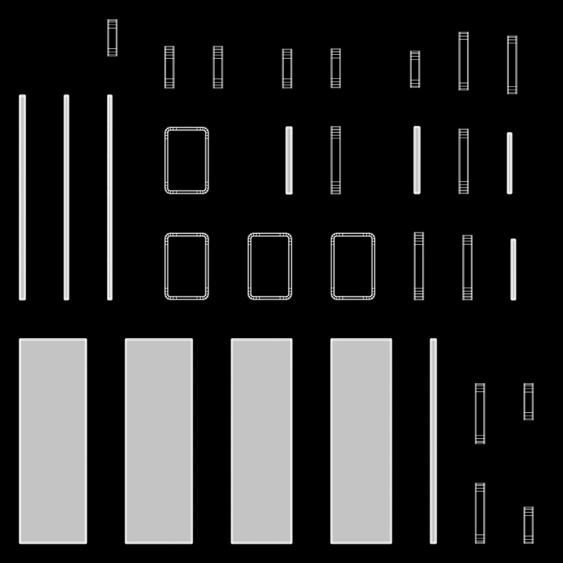 TV Table V3 - Universal White Console Low-poly 3D model_6