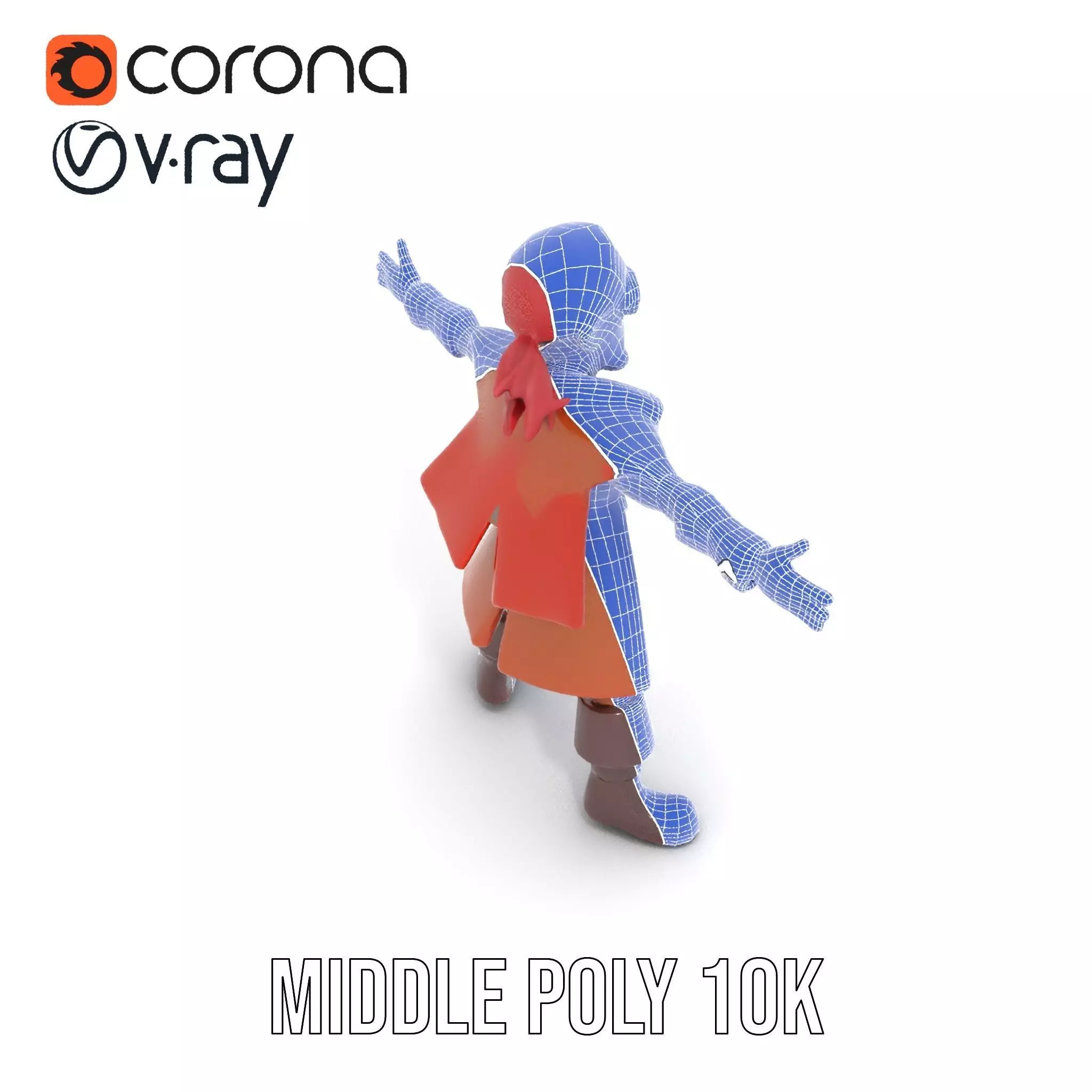 Rugged Pirate Captain model pack Low-poly 3D model_15