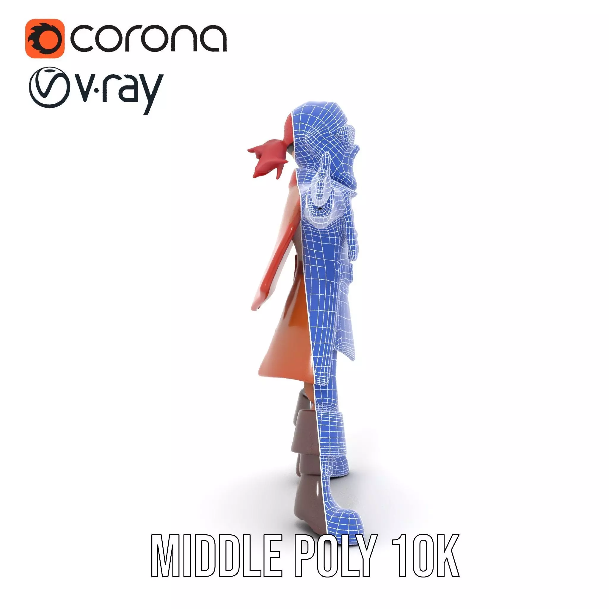 Rugged Pirate Captain model pack Low-poly 3D model_20