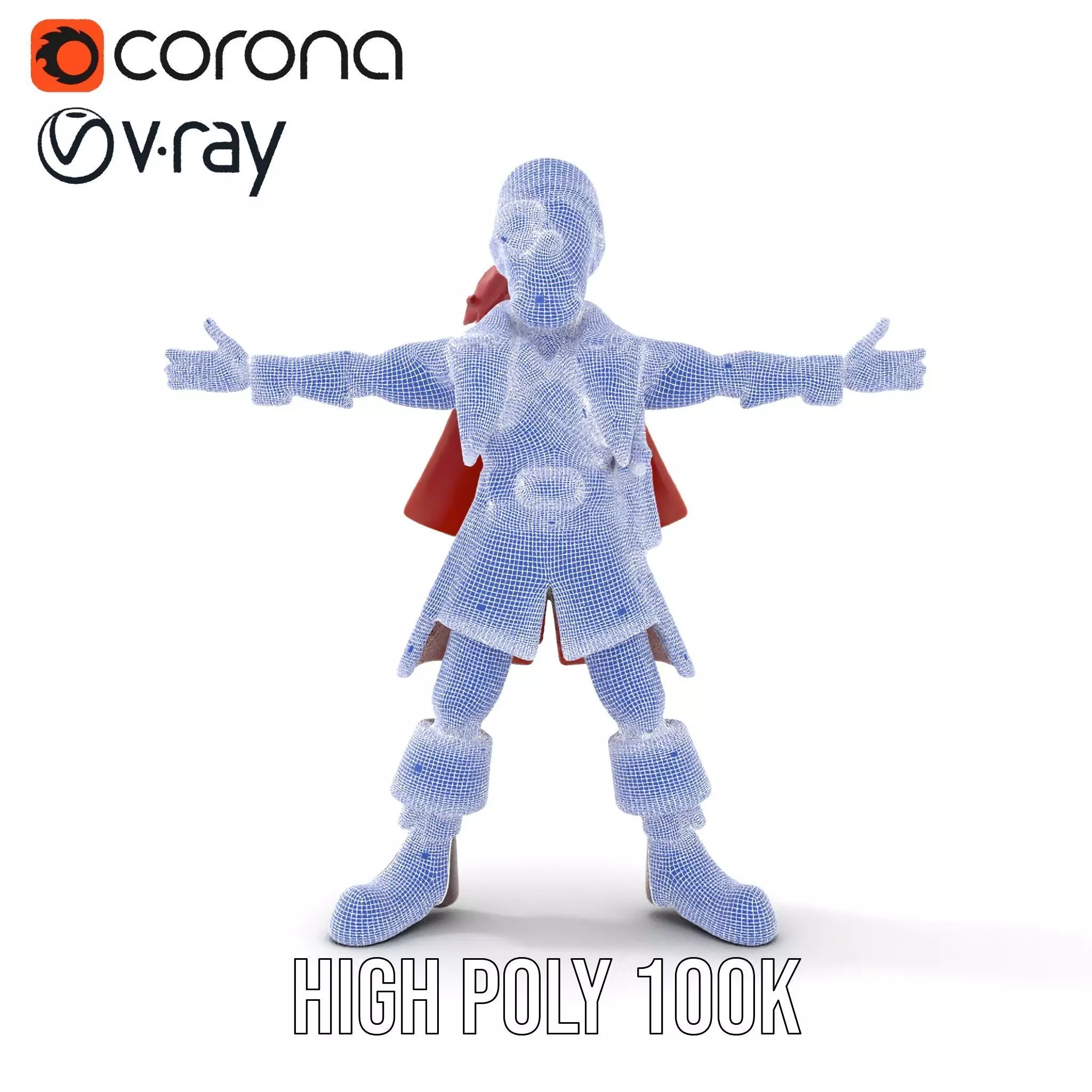 Rugged Pirate Captain model pack Low-poly 3D model_33