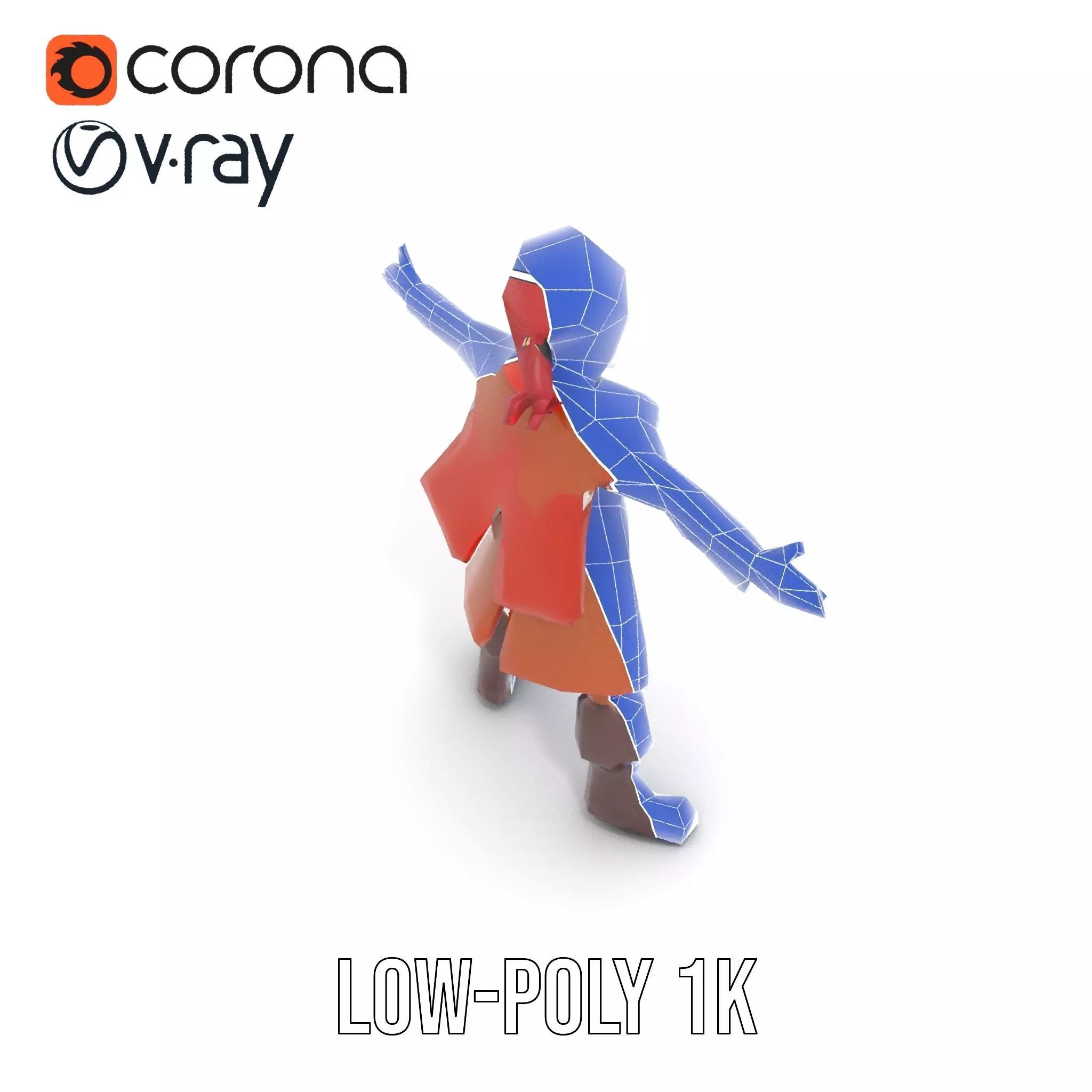 Rugged Pirate Captain model pack Low-poly 3D model_19