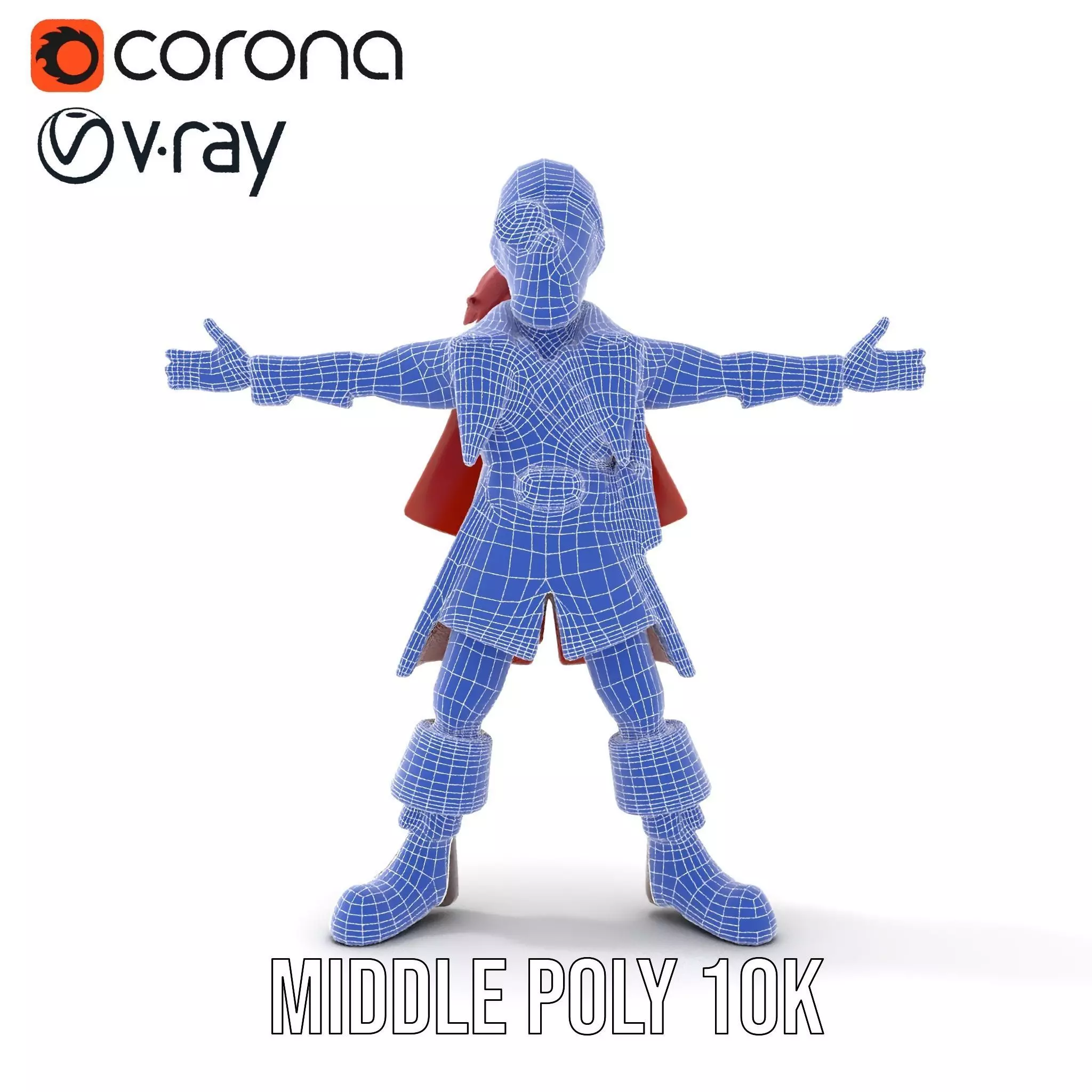 Rugged Pirate Captain model pack Low-poly 3D model_18