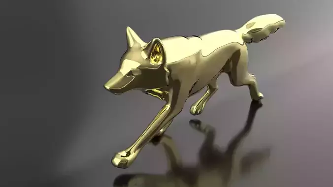 Golden Husky Dog Pendant
