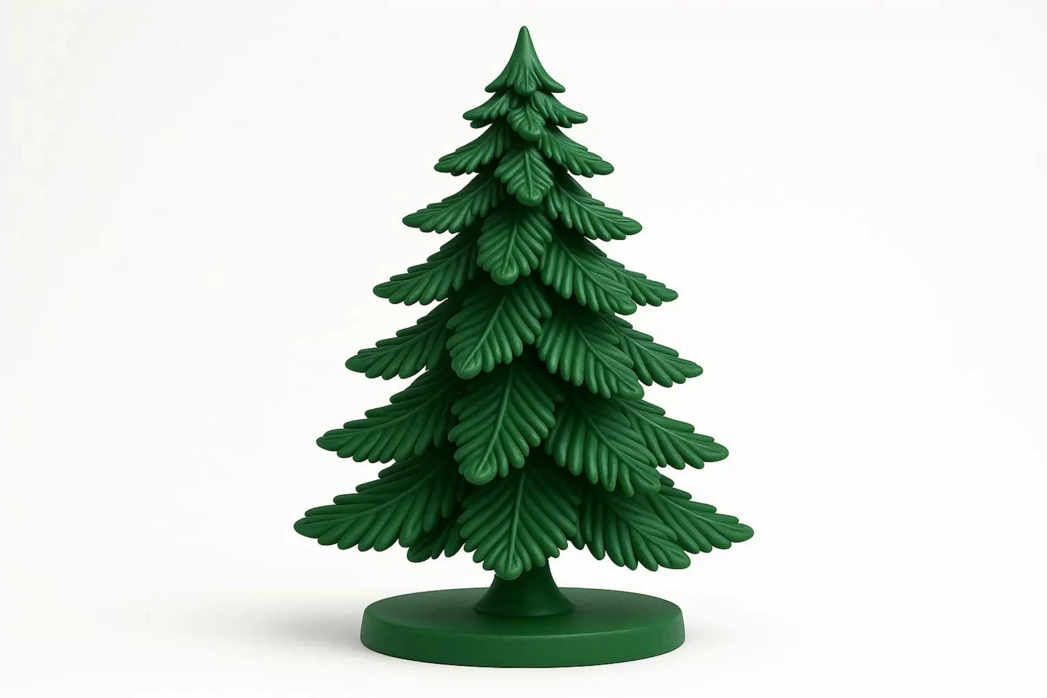 Green Christmas Tree 3D Model Festive Podium Scene 3D print model_0