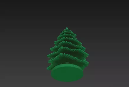 Green Christmas Tree 3D Model Festive Podium Scene 3D print model_10