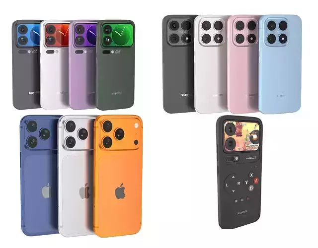 Equipment  4 phones 3D Model Collection