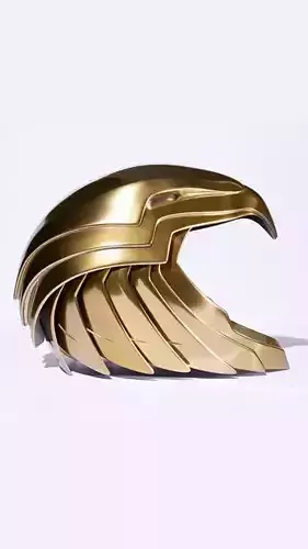 Luxury Golden Eagle Mask 3D Layered Wings Sculptural Design Low-poly 3D model