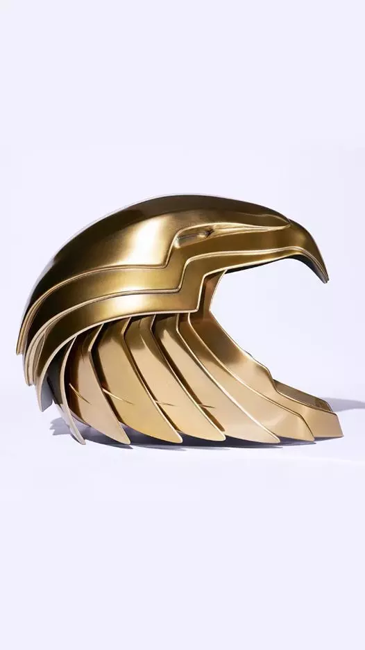Luxury Golden Eagle Mask 3D Layered Wings Sculptural Design Low-poly 3D model_0