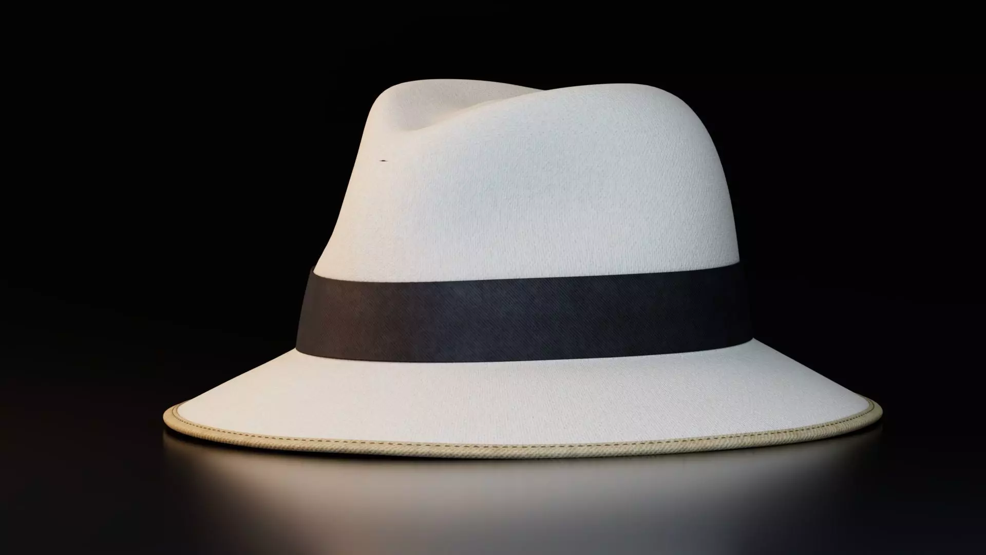 Realistic Fedora Hat Free 3D model_0